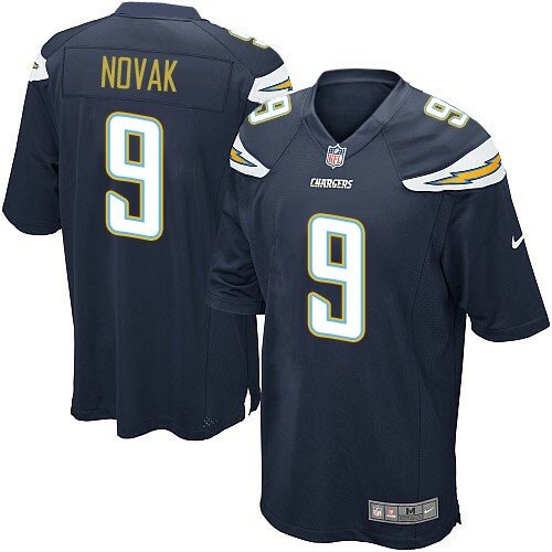 Game Nike Men's Nick Novak Navy Blue Home Jersey: NFL #9 San Diego Chargers