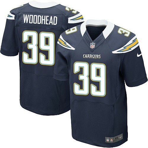 Elite Nike Men's Danny Woodhead Navy Blue Home Jersey: NFL #39 San Diego Chargers