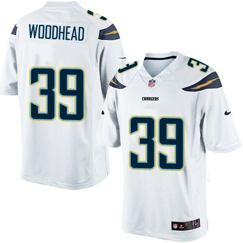 Limited Nike Men's Danny Woodhead White Road Jersey: NFL #39 San Diego Chargers