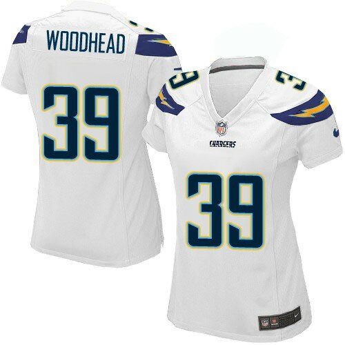 Elite Nike Women's Danny Woodhead White Road Jersey: NFL #39 San Diego Chargers