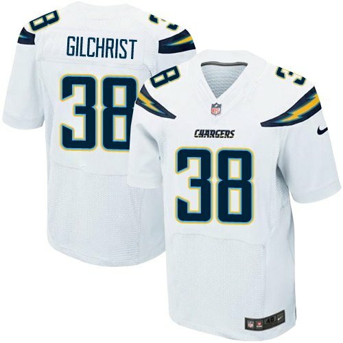 Elite Nike Men's Marcus Gilchrist White Road Jersey: NFL #38 San Diego Chargers