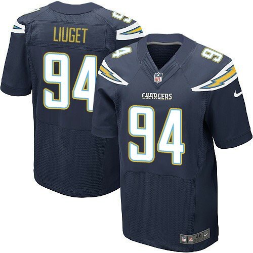 Elite Nike Men's Corey Liuget Navy Blue Home Jersey: NFL #94 San Diego Chargers