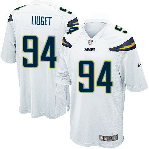 Game Nike Men's Corey Liuget White Road Jersey: NFL #94 San Diego Chargers