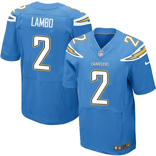 Elite Nike Men's Jeromey Clary Electric Blue Alternate Jersey: NFL #66 San Diego Chargers