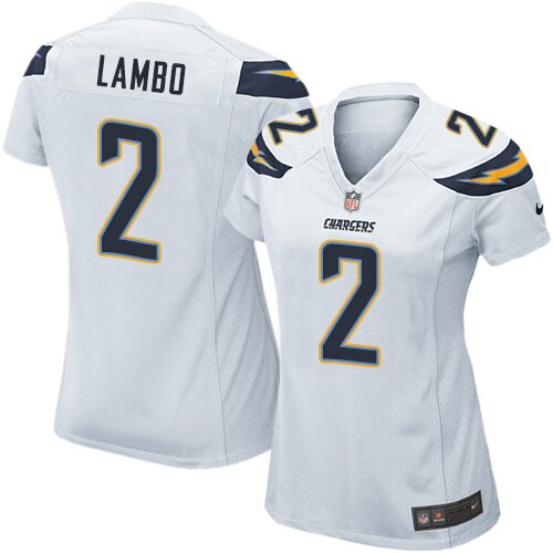 Elite Nike Women's Jeromey Clary White Road Jersey: NFL #66 San Diego Chargers